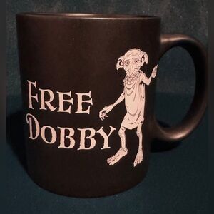 Free Dobby Harry Potter house elf coffee mug Matte Black Finish Paladone